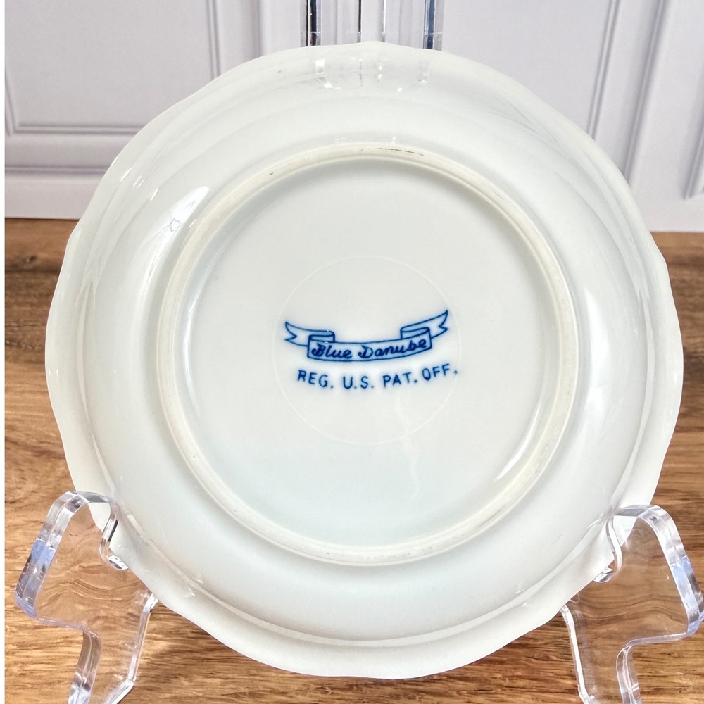 Blue Danube Cobalt Onion Pattern Berry Bowl 5 1/4" Banner Stamp Pre-1976 EUC - Picture 2 of 6